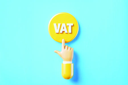Zero VAT on Property Transfers - graphical image of finger pressing a yellow VAT button
