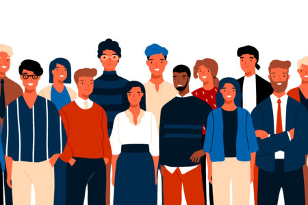 Animated image of a group of people