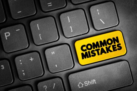 keyboard with a 'common mistakes' button